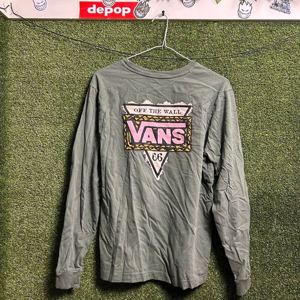 Vans Men's Green and Khaki T-shirt